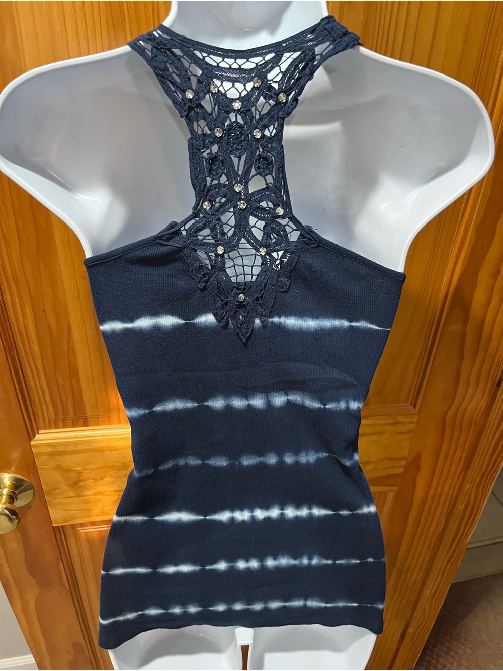 Venus Lace & Rhinestone Racerback Tank Top - Picture 12 of 13